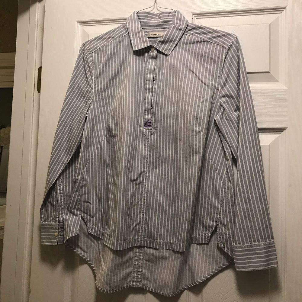 Calvin Klein collard shirt